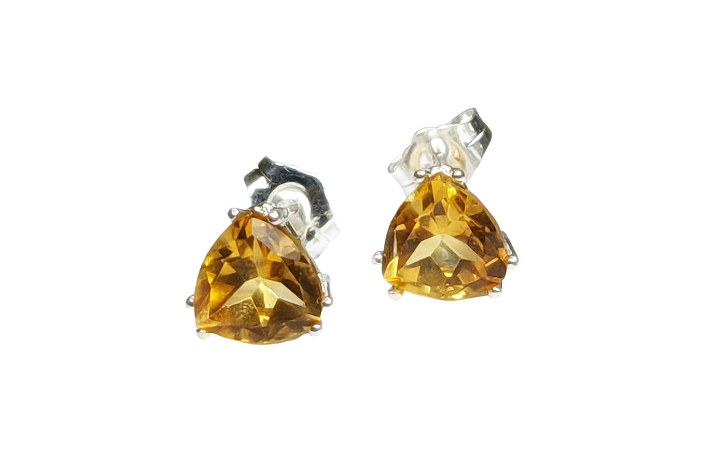 Sterling Silver Citrine studs