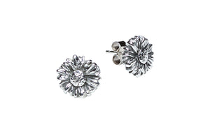 Sterling Silver Lawn Daisy Earrings