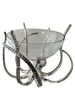 Octopus stand with glass bowl