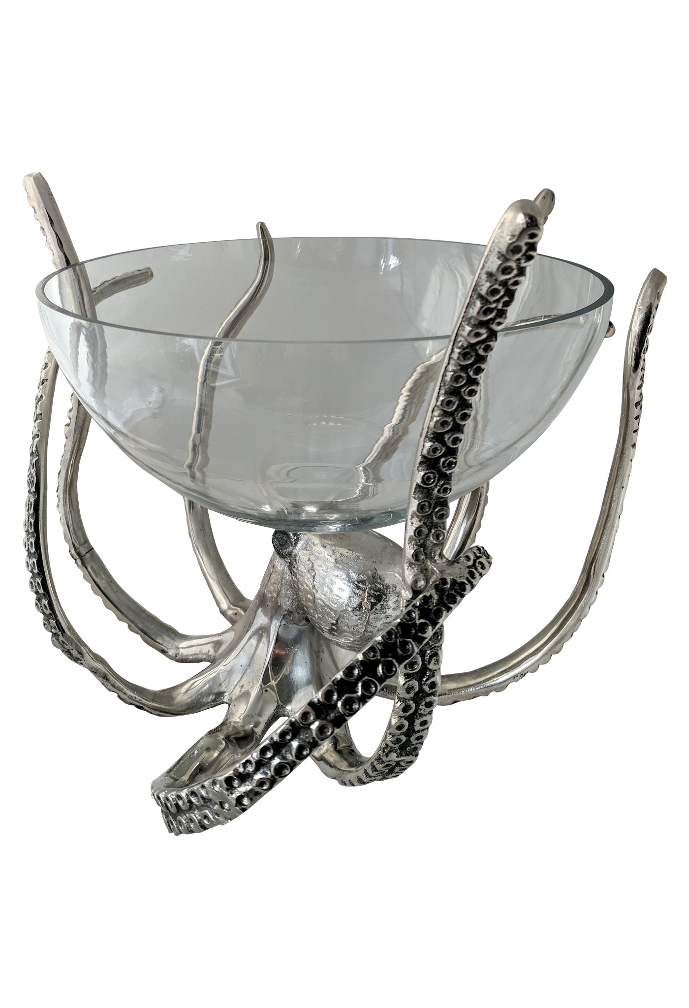 Octopus stand with glass bowl