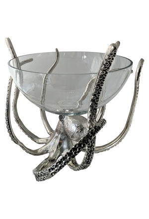 Octopus stand with glass bowl