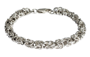 Sterling Silver Byzantine Weave  Bracelet