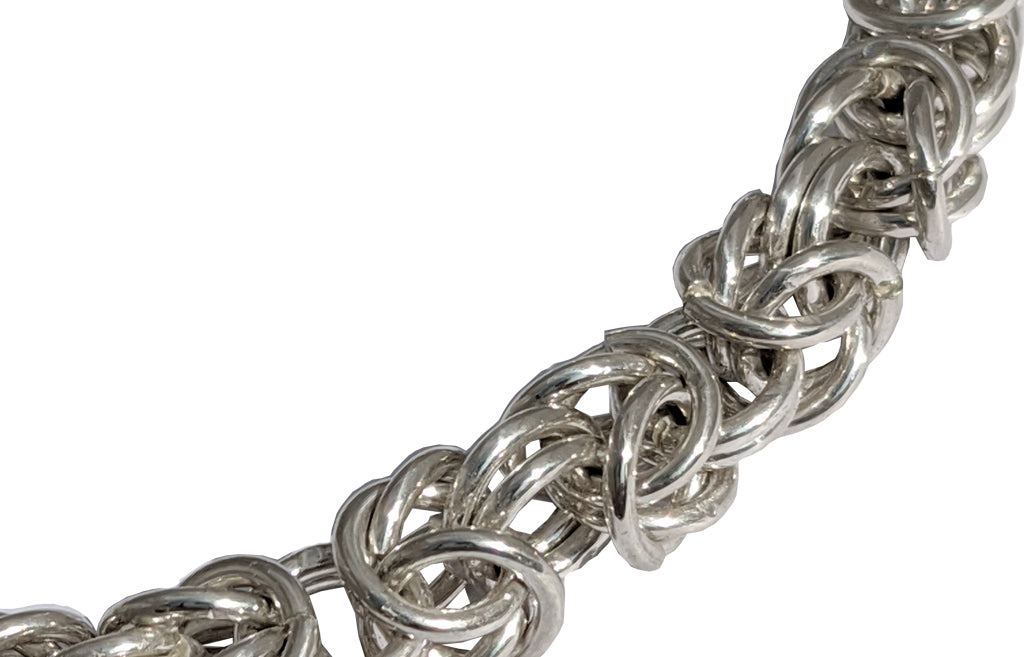 Sterling Silver Byzantine Weave  Bracelet