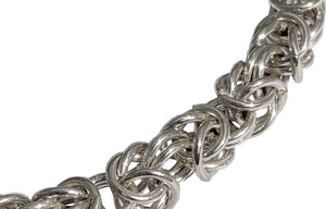 Sterling Silver Byzantine Weave  Bracelet