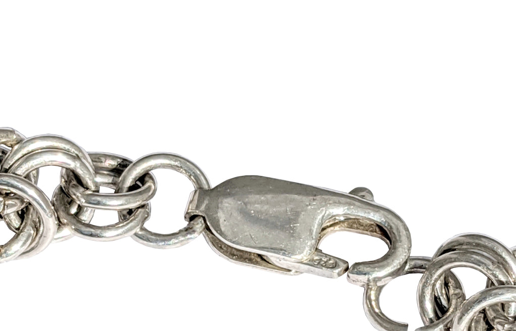 Sterling Silver Byzantine Weave  Bracelet