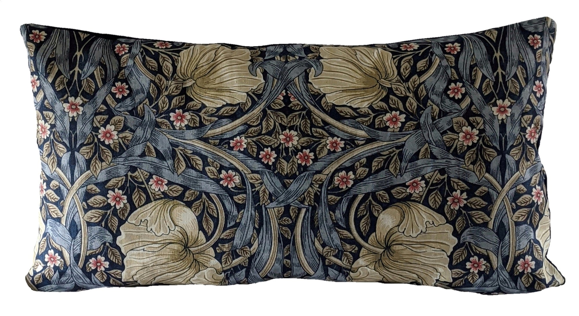 William Morris Pimpernel, indigo cushion