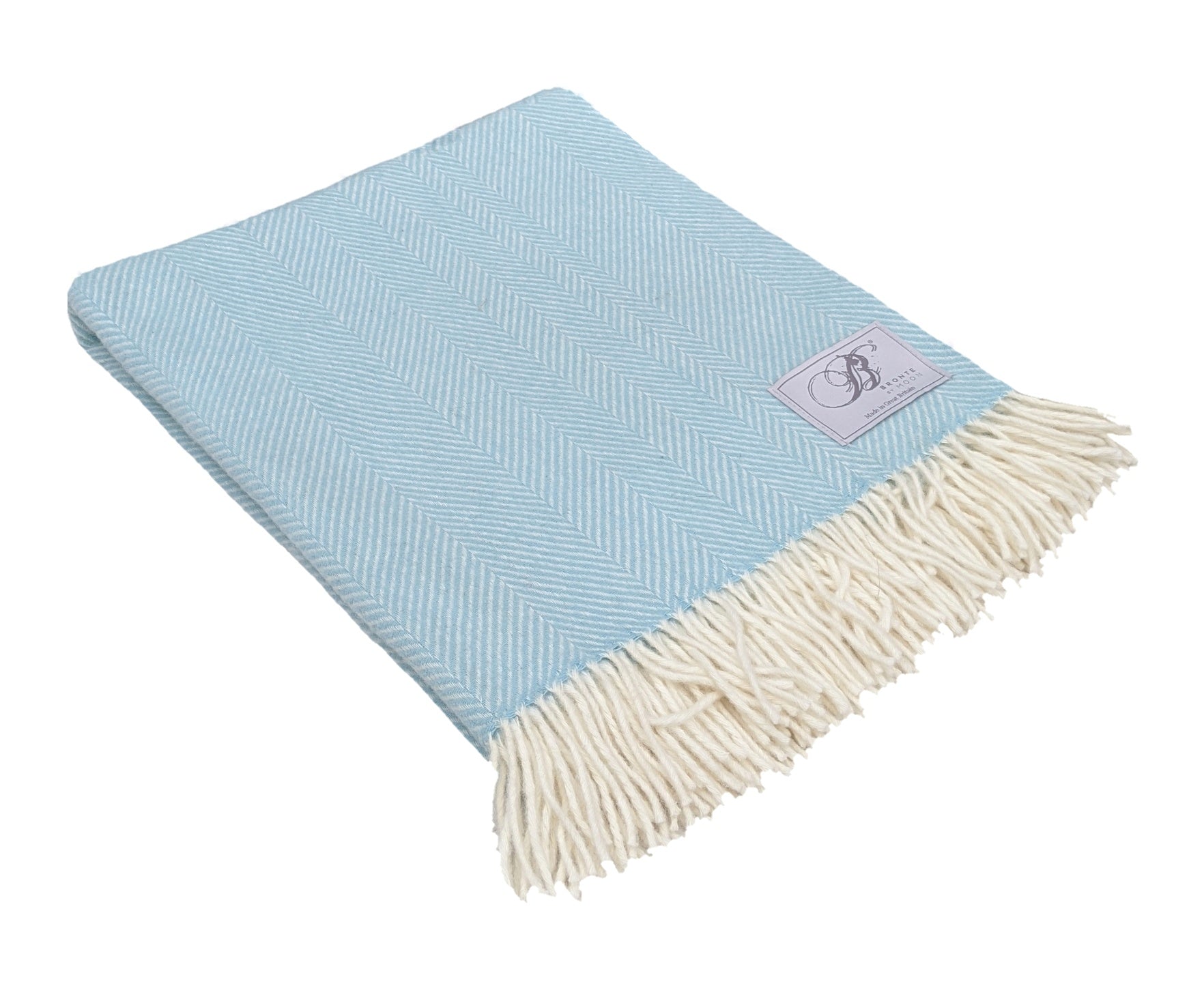 Bronte moon throw - Herringbone turquoise
