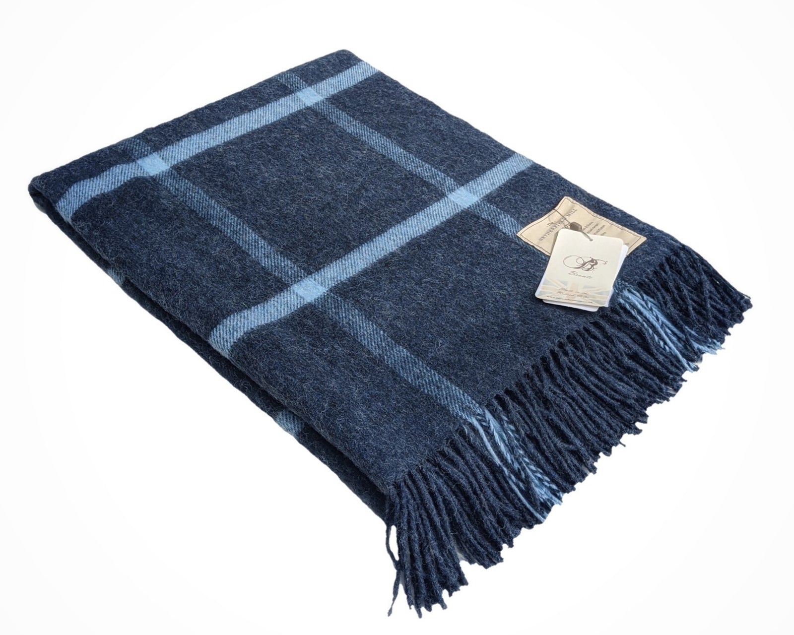 Bronte moon throw - windowpane navy