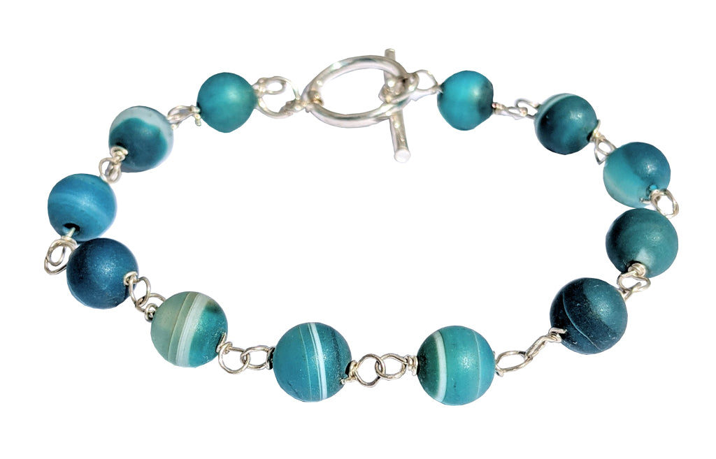 Blue Banded Agate bracelet