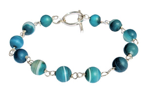 Blue Banded Agate bracelet
