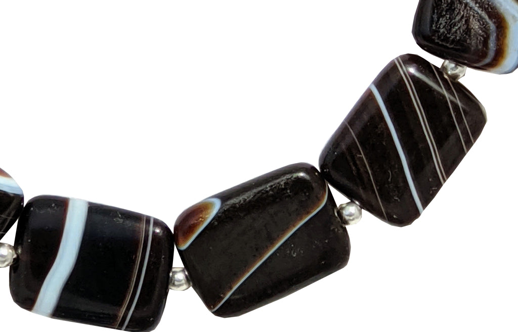 Black banded Agate Necklace