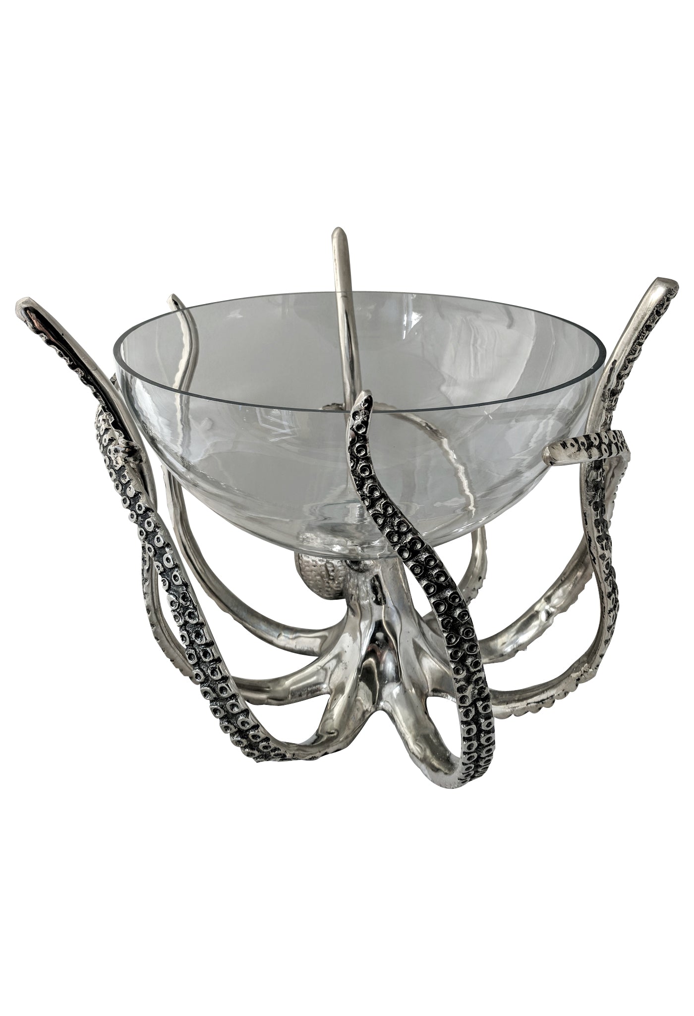 Octopus stand with glass bowl