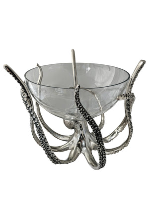 Octopus stand with glass bowl