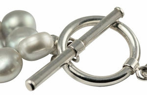 Silver  Freshwater Pearl Bracelet.