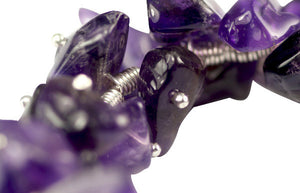 Amethyst and Solid Sterling Silver designer Bracelet