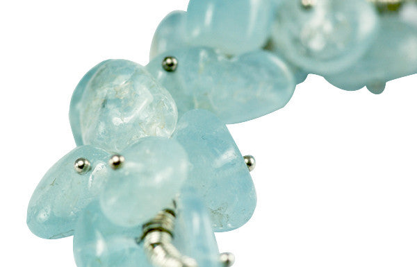 Blue topaz and Solid Sterling Silver designer Bracelet