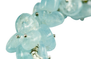 Blue topaz and Solid Sterling Silver designer Bracelet