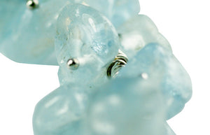 Blue topaz and Solid Sterling Silver designer Bracelet