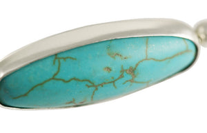 Turquoise and Solid Sterling Silver Bangle Bracelet