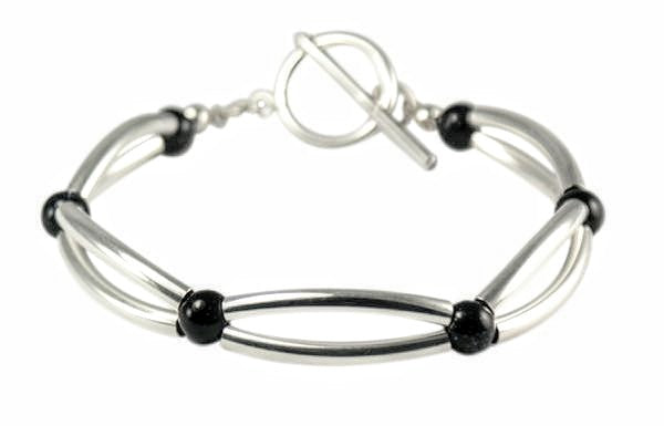 Sterling Silver Double Bar Bracelet
