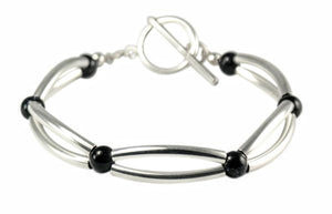Sterling Silver Double Bar Bracelet