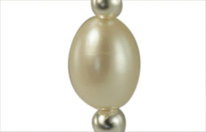Single Ivory Freshwater Pearl and Solid Sterling Silver Hook Earrings