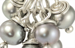 Sage Freshwater Pearl and Solid Sterling Silver Hook Earrings