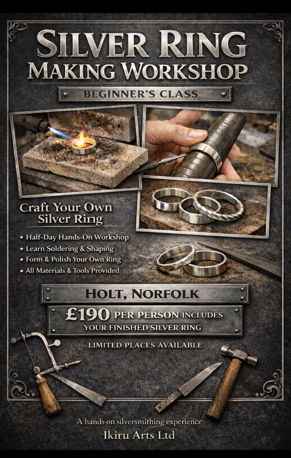 Silver ring making workshop