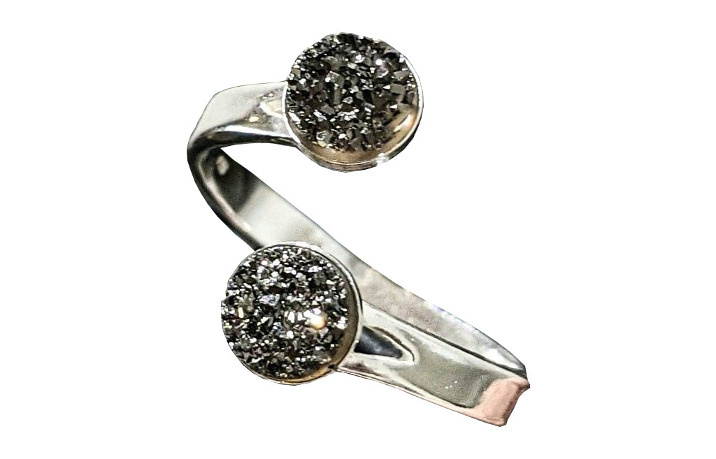 Sterling Silver Drusy Agate ring