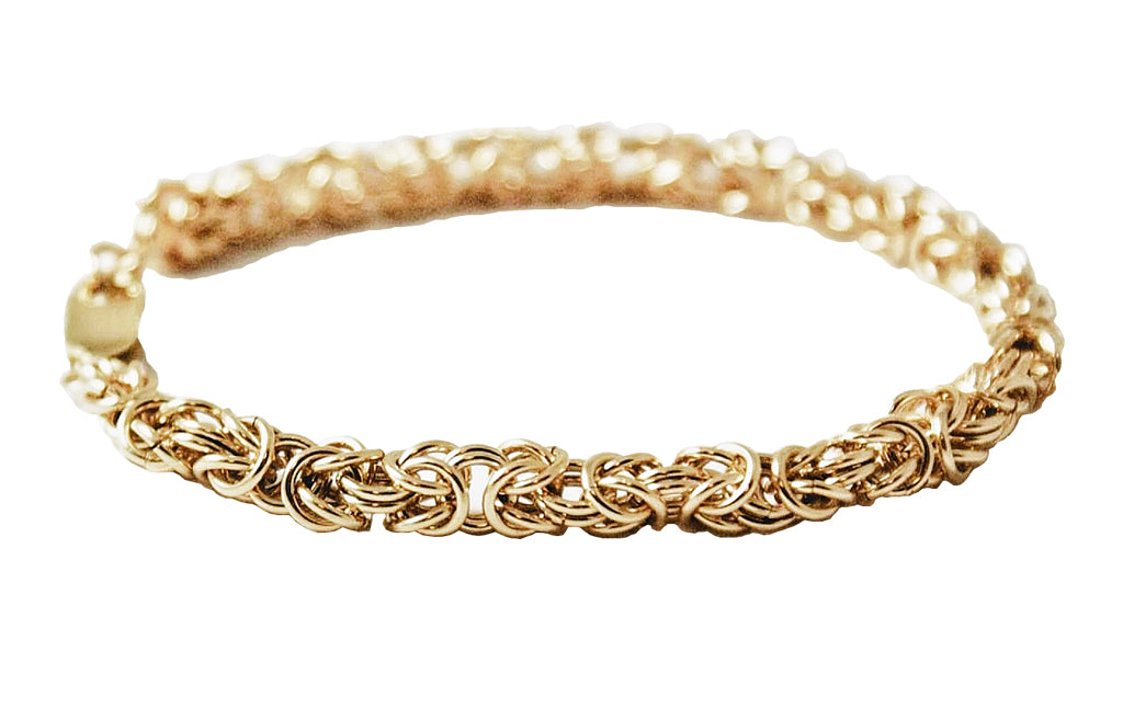 9ct Gold Byzantine weave Bracelet