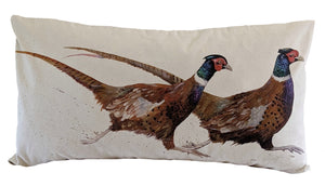Wendy Darker Dashing Pheasants Cushion