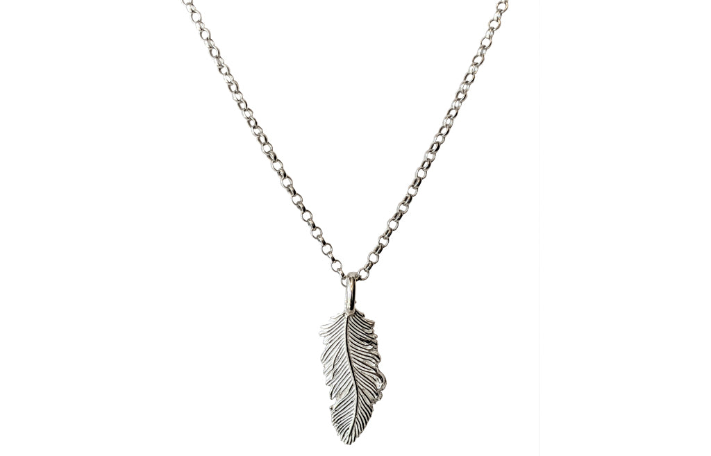 Sterling Silver Feather Pendant