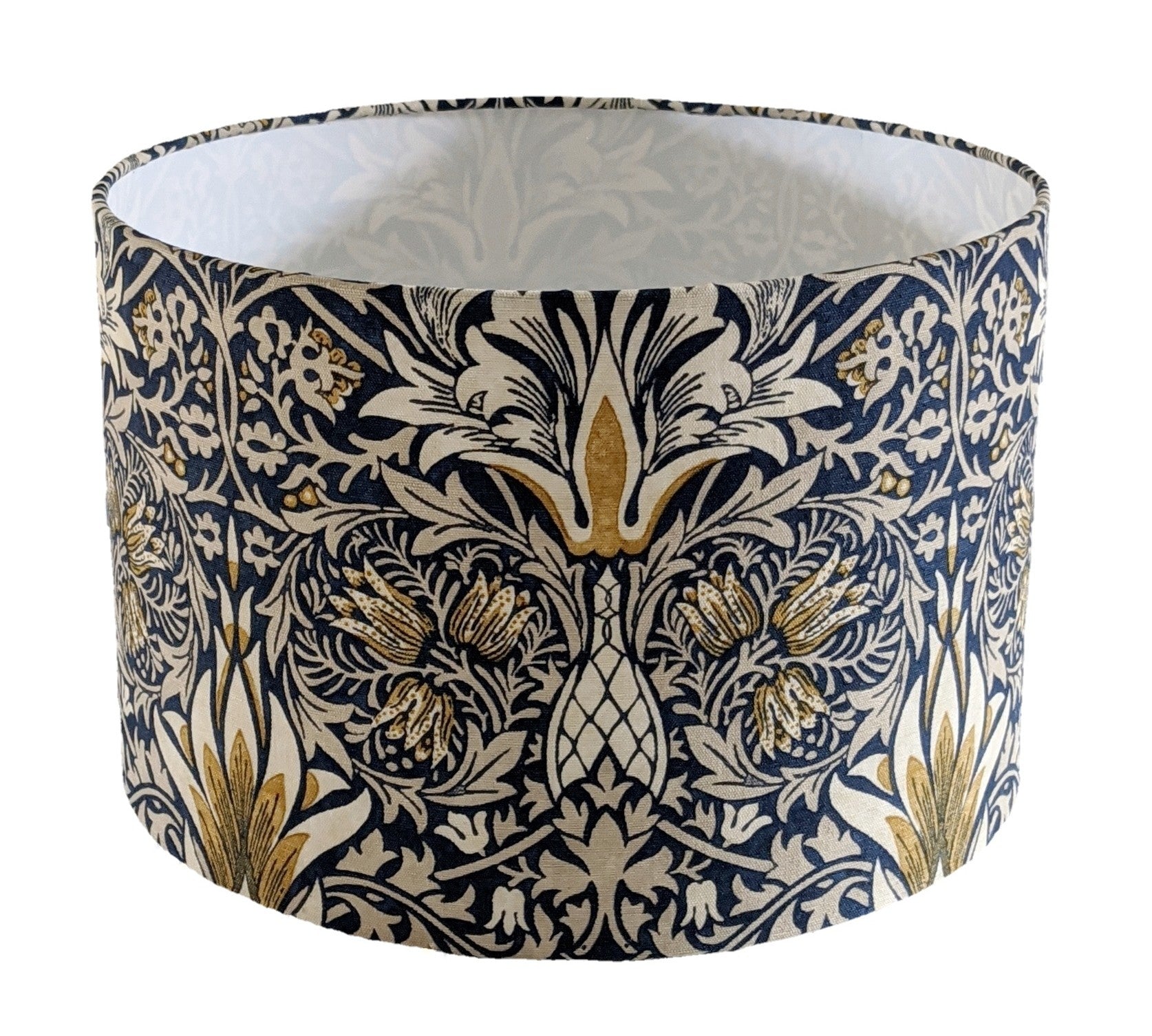 William Morris indigo snakeshead lampshade for a ceiling pendant -  20cm, 30cm and 40cm