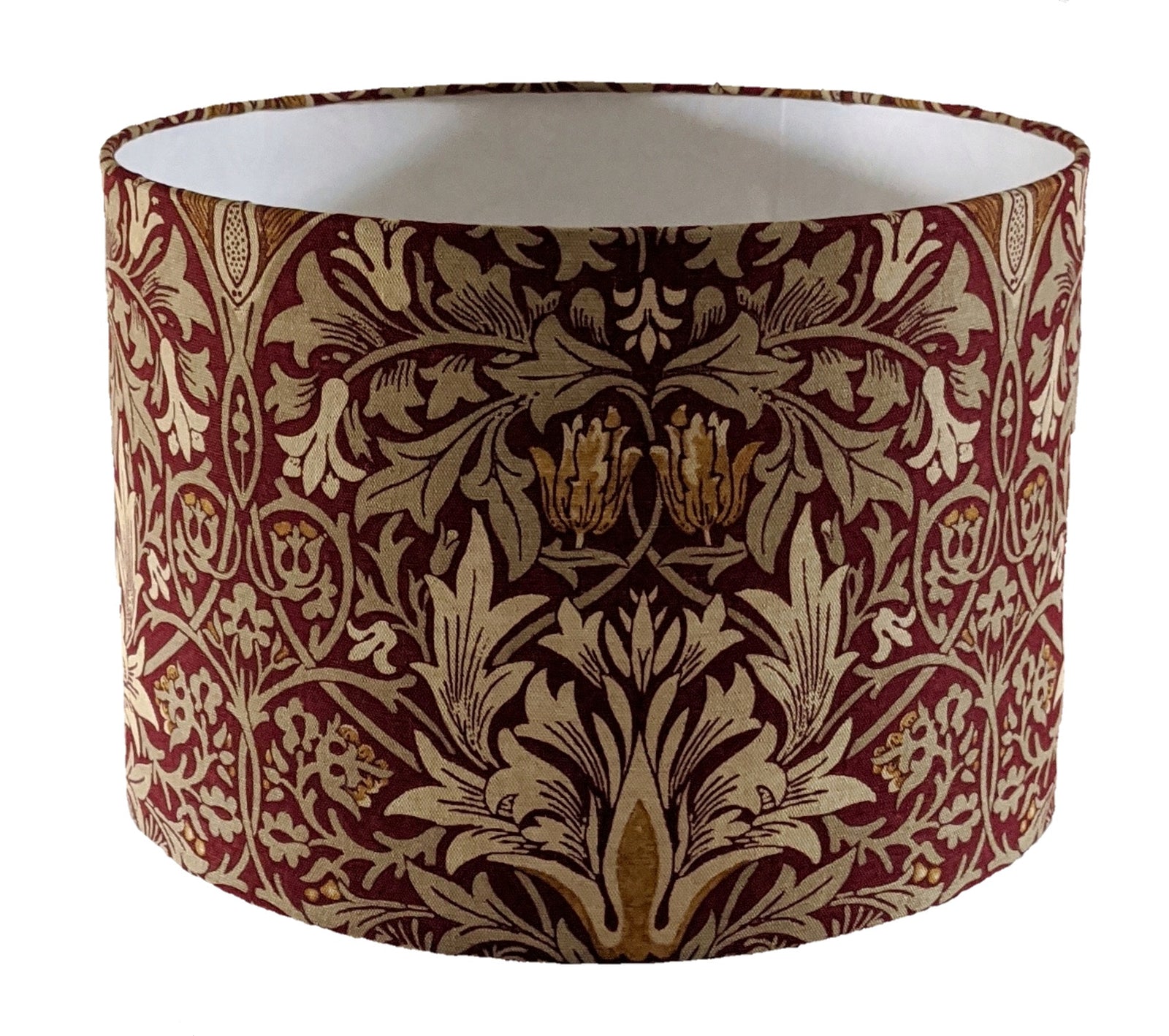 William Morris claret snakeshead lampshade for a lamp -  20cm, 30cm and 40cm