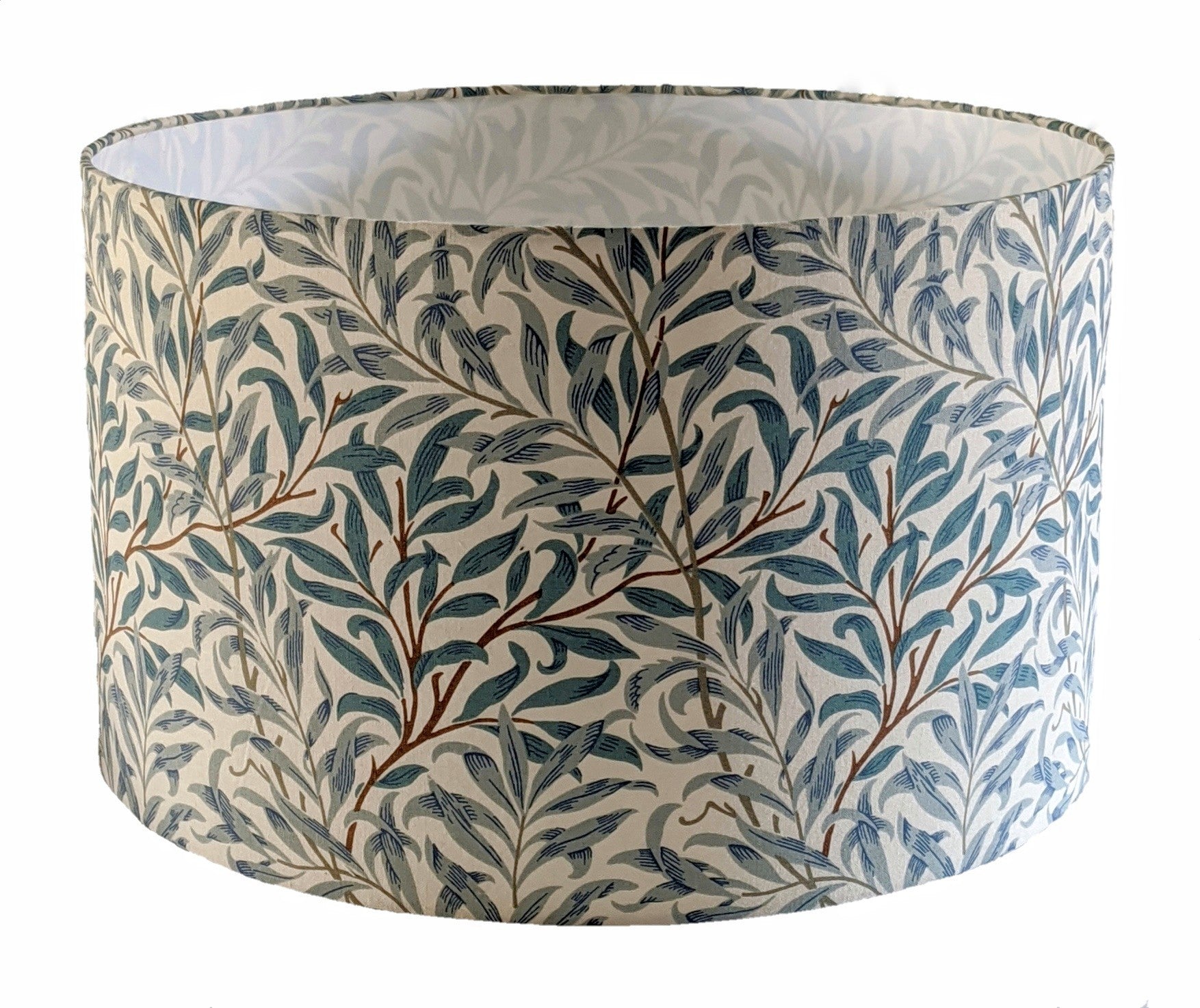 William Morris willow leaves lampshade for a ceiling pendant -  20cm, 30cm and 40cm
