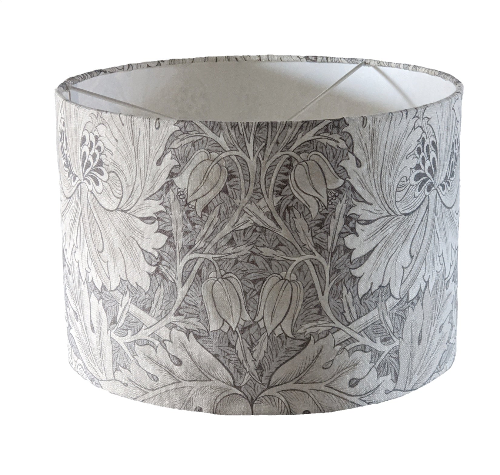 William Morris tulips and chrysanthemums lampshade for a ceiling pendant -  20cm, 30cm and 40cm