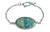 Ocean sea sediment Jasper single stone chain bracelet