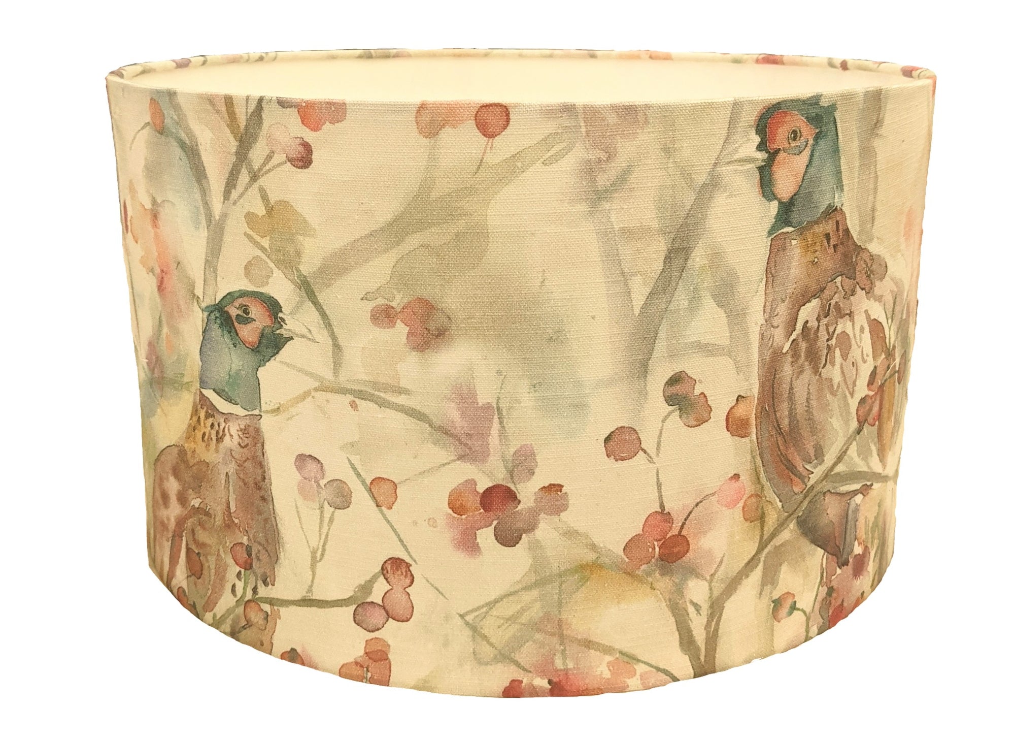 Pheasant Berries lampshade for a ceiling pendant -  20cm, 30cm and 40cm