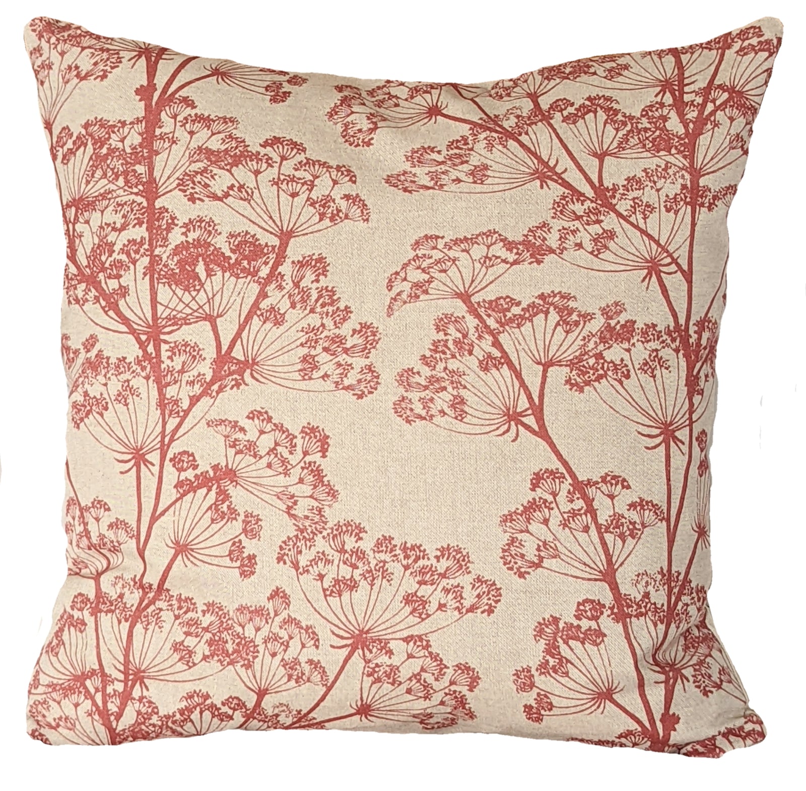 Cow Parsley in burnt raspberry  Cushion