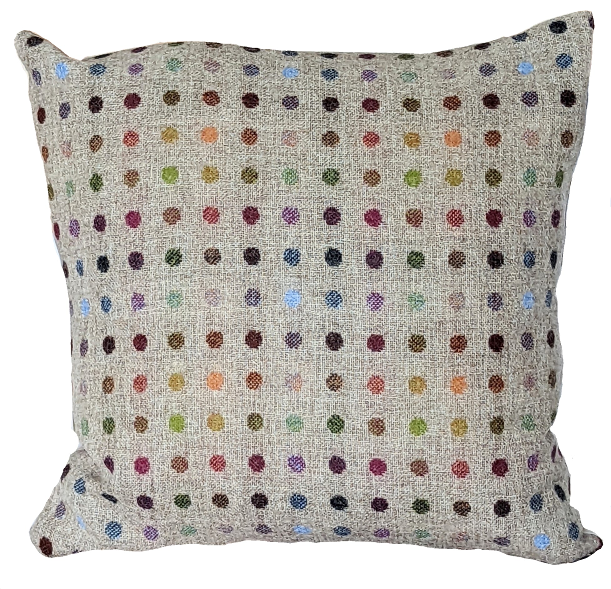 Bronte moon multispot natural tweed cushion