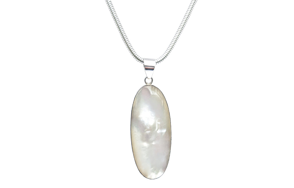 Mother of pearl & solid Sterling Silver Pendant