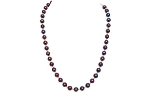 Purple peacock freshwater pearl necklace