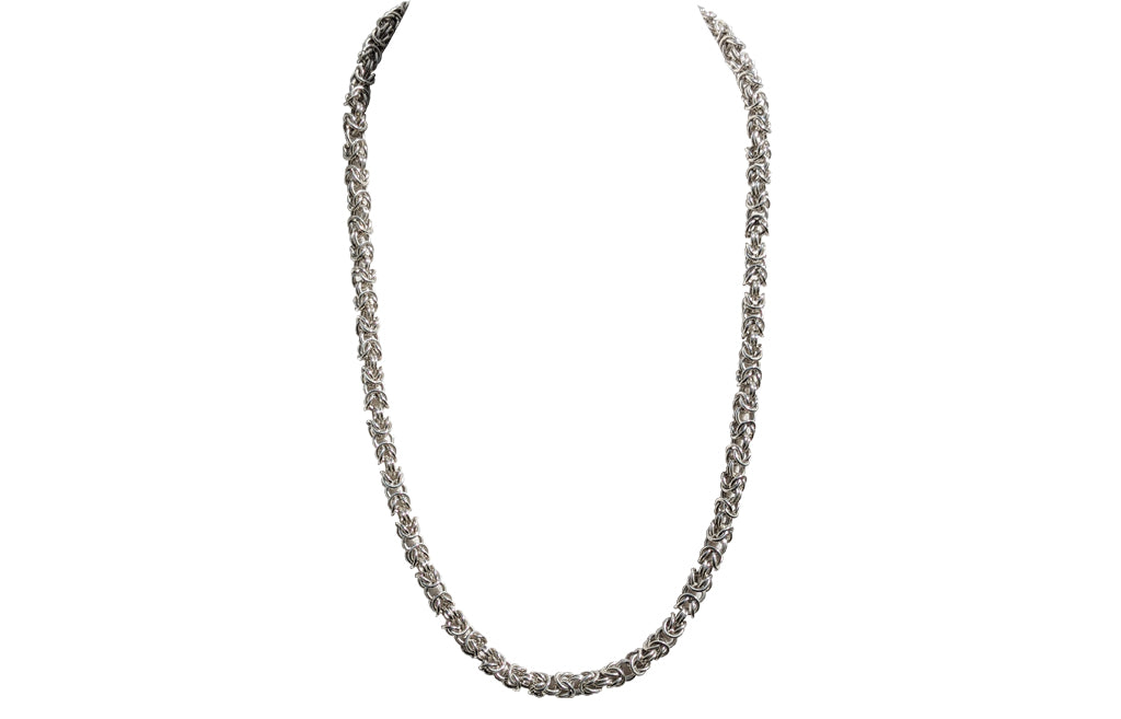 Sterling Silver Byzantine Weave Necklace