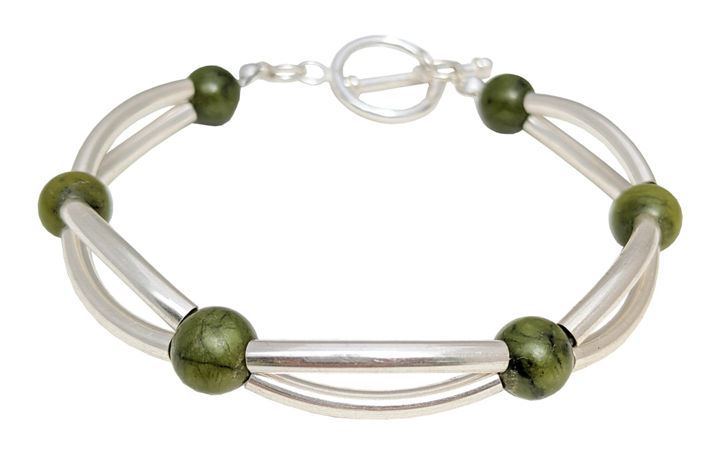 Sterling Silver Double Bar Bracelet