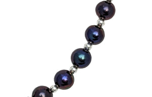 Purple peacock freshwater pearl necklace