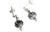 Solid Silver Flower Motif Stud Earrings