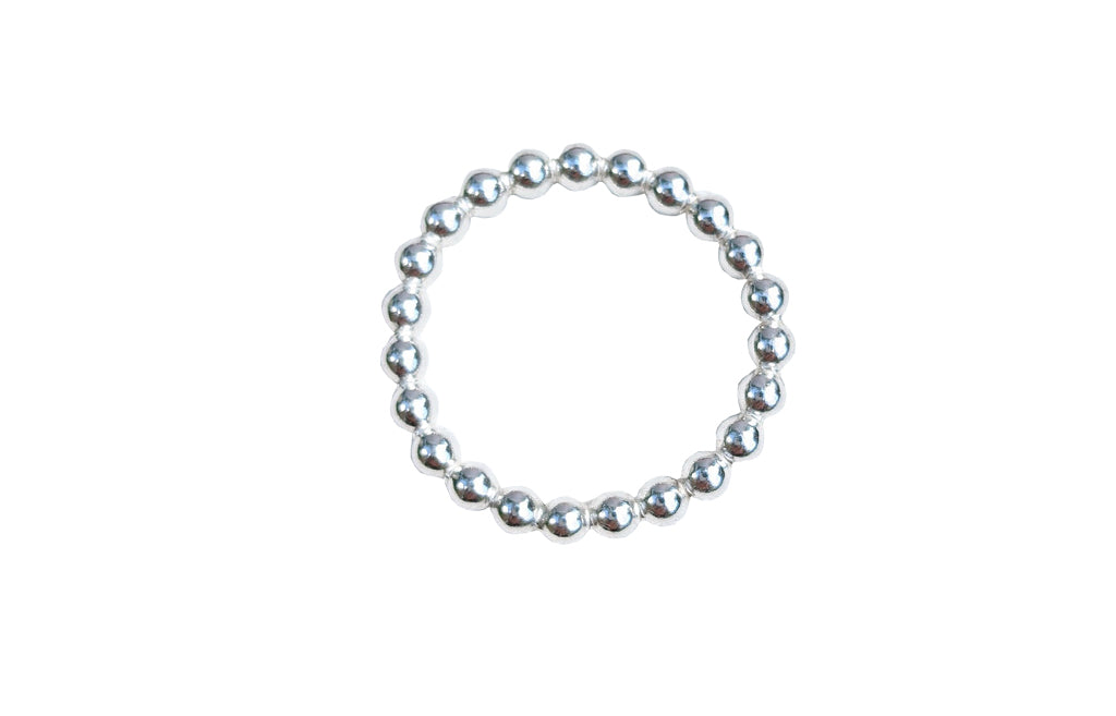 Sterling silver bead stacking ring