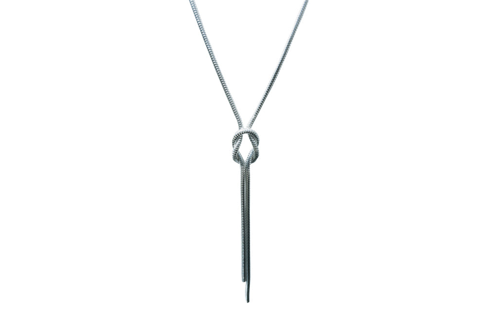 Silver Reef Knot Chain Necklace - C'est La Vie Jewellery