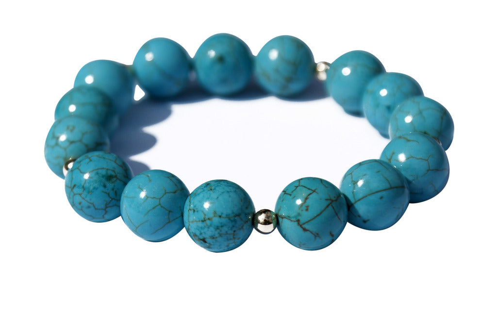 Turquoise and Solid 9ct Gold spacer Bead Extender Bracelet
