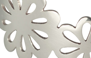 Handmade Solid Sterling Silver Summer flowers Cuff